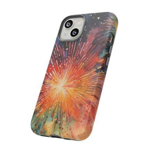 Summer Fireworks in Watercolor - Impact Resistant Phone Case